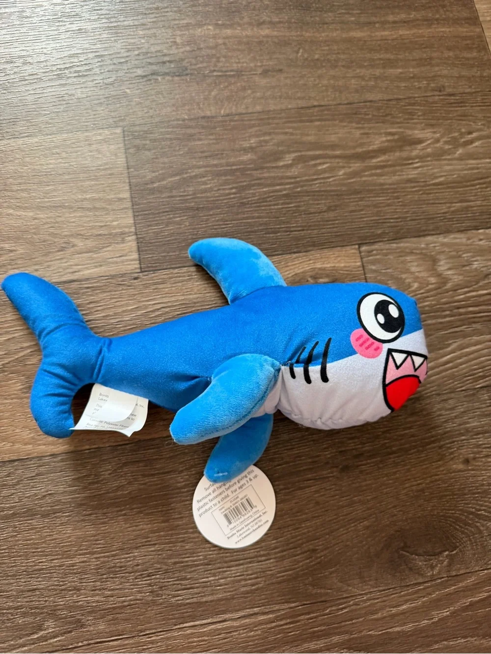 NWT BMI Plush Pals Stuffed Toy Blue Shark